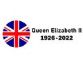 Queen Elizabeth 1926 2022 Black And British United Kingdom Flag Emblem