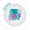 Sudan map design. Royalty Free Stock Photo