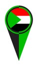 Sudan Map Pointer Location Flag Royalty Free Stock Photo