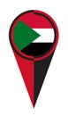 Sudan Map Pointer Location Flag Royalty Free Stock Photo