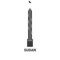 Sudan travel landmark vector illustration