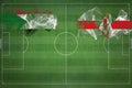 Sudan vs Northern Ireland Soccer Match, national colors, national flags, soccer field, football game, Copy space