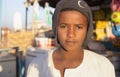 Sudanese boy at the roadside market