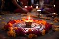 sudarshana chakra decorated during a hindu ritual