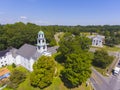 Sudbury historic town center aerial view, Sudbury, MA, USA Royalty Free Stock Photo