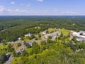 Sudbury historic town center aerial view, Sudbury, MA, USA Royalty Free Stock Photo