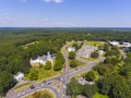 Sudbury historic town center aerial view, Sudbury, MA, USA Royalty Free Stock Photo