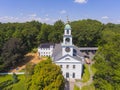 Sudbury historic town center aerial view, Sudbury, MA, USA Royalty Free Stock Photo