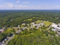 Sudbury historic town center aerial view, Sudbury, MA, USA Royalty Free Stock Photo