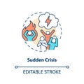 Sudden crisis concept icon Royalty Free Stock Photo