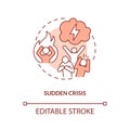 Sudden crisis red concept icon Royalty Free Stock Photo