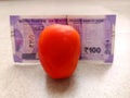 sudden price hike for tomatoes in India. now sold 100rs per kg. Inflation in vegetables due to high demand