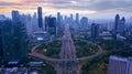 Sudirman highway near Semanggi interchange Royalty Free Stock Photo