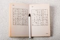 Sudoku Book and Pen Royalty Free Stock Photo