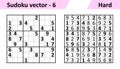 Sudoku game with answers. Simple vector design set Royalty Free Stock Photo
