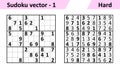 Sudoku game with answers. Simple vector design set Royalty Free Stock Photo