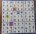 Sudoku game to stimulate the brain