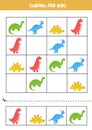 Educational Sudoku game with cute cartoon dinosaurs.