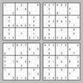 Sudoku game vector set Royalty Free Stock Photo