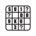 sudoku icon isolated on white background Royalty Free Stock Photo