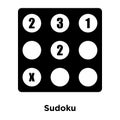 Sudoku icon vector isolated on white background, logo concept of