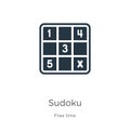 Sudoku icon vector. Trendy flat sudoku icon from free time collection isolated on white background. Vector illustration can be