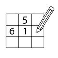 Sudoku icon on white background. flat style. sudoku game puzzle icon for your web site design, logo, app, UI. sudoku line symbol.