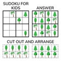 Sudoku. Kids and adult mathematical mosaic. Magic square. Logic puzzle game. Digital rebus