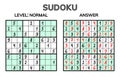 Sudoku. Kids and adult mathematical mosaic. Magic square. Logic puzzle game. Digital rebus