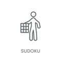 Sudoku linear icon. Modern outline Sudoku logo concept on white