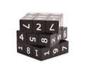 Sudoku numbers cube puzzle Royalty Free Stock Photo