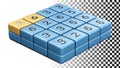 Sudoku puzzle game logic and number challenge png transparent image Generative AI