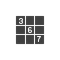 Sudoku puzzle game vector icon