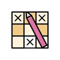 Sudoku retirement home icon. Simple color with outline vector elements of nursing home icons for ui and ux, website or mobile