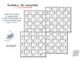 Sudoku for smartest. Logic puzzle game. Write the numbers in empty places so that each straight line contains different signs from Royalty Free Stock Photo