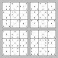 Sudoku vector puzzles Royalty Free Stock Photo