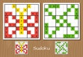 Sudoku vector set Royalty Free Stock Photo