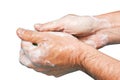 Sudsy hands Royalty Free Stock Photo