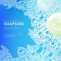 Sudsy Soap Water Realistic Background