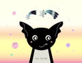 The Sue Cat Bat - illustration Art ( unique Art for Kids )