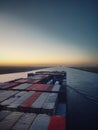 Suez canal early morning transit Royalty Free Stock Photo