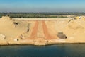 The west side of Suez Canal, EgyptÃÅ½ View from the water Royalty Free Stock Photo