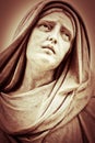 Suffering religious woman statue Royalty Free Stock Photo