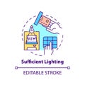 Sufficient lighting concept icon