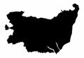 Suffolk county silhouette map