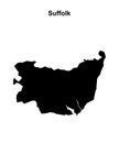 Suffolk outline map Royalty Free Stock Photo