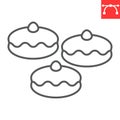 Sufganiyah line icon