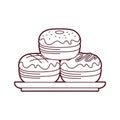 Sufganiyot. Vector illustration decorative design