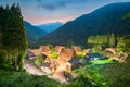 Suganuma Village, Japan at Dusk Royalty Free Stock Photo