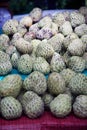 Sugar-apple fruit Annona squamosa on table for sell in market. Royalty Free Stock Photo